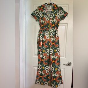 Dawn O’Porter x Joanie Clothing Cubalibre Vintage Floral Print Catsuit